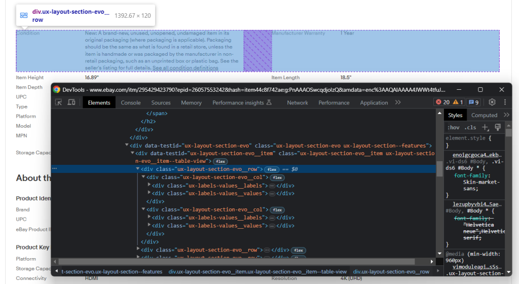 DOM-Struktur erkunden: 