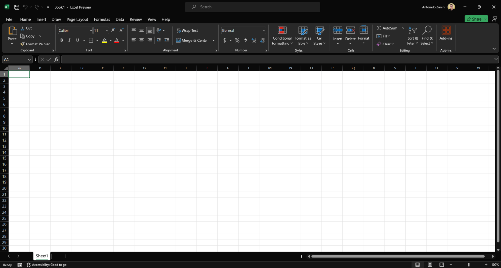 Excelで新しいシートを開く