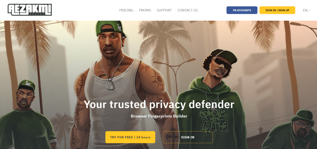 Página inicial do site do AEZAKMI