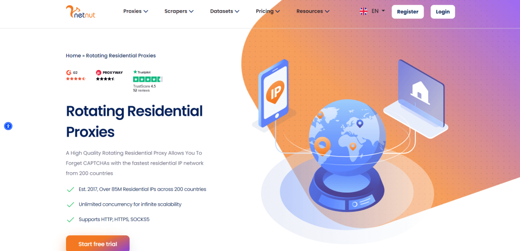 Proxys résidentiels de NetNut