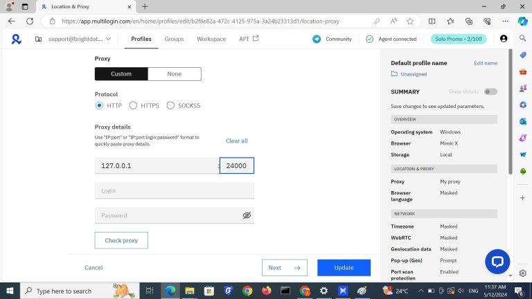 MultiloginX Proxy Integration