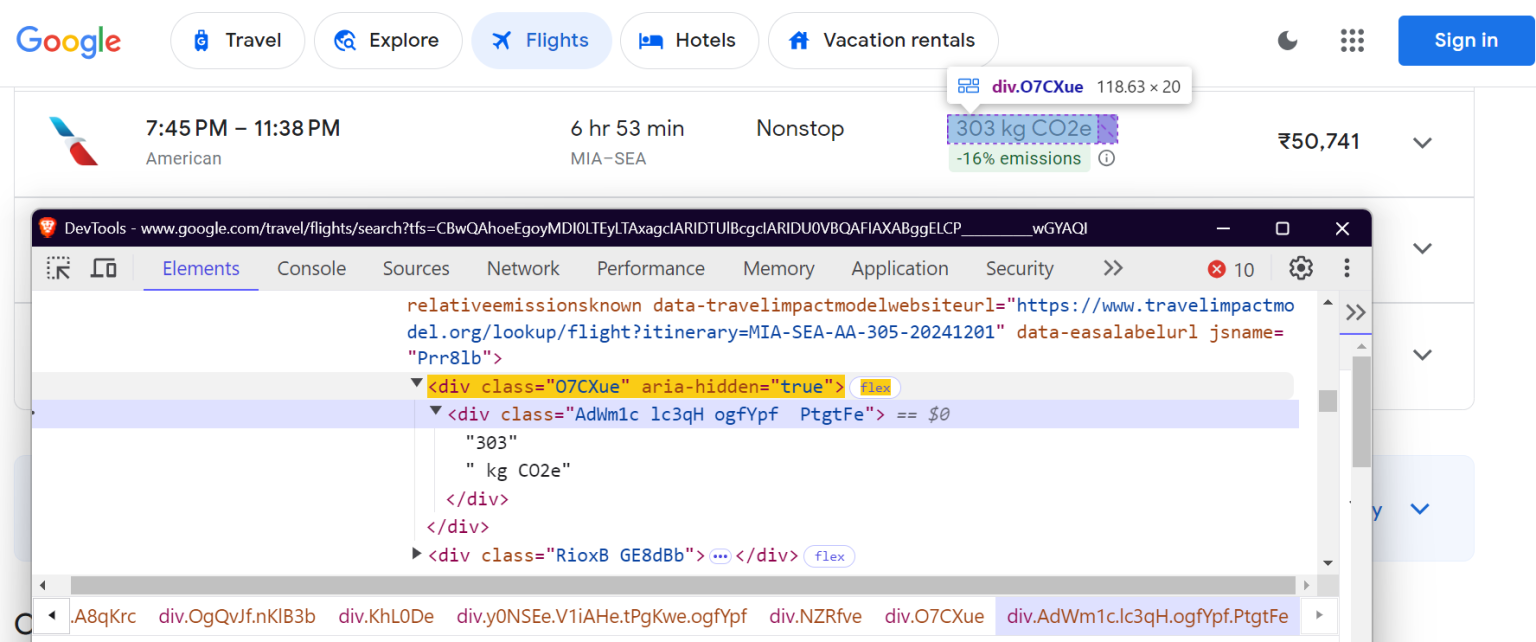 Scrape Google Flights Data with Python Tutorial