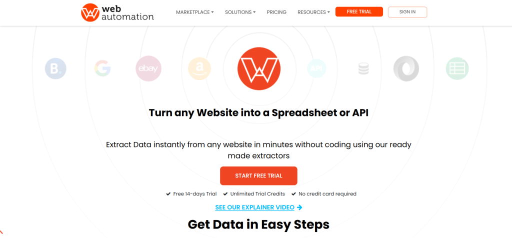 Page de Web Automation