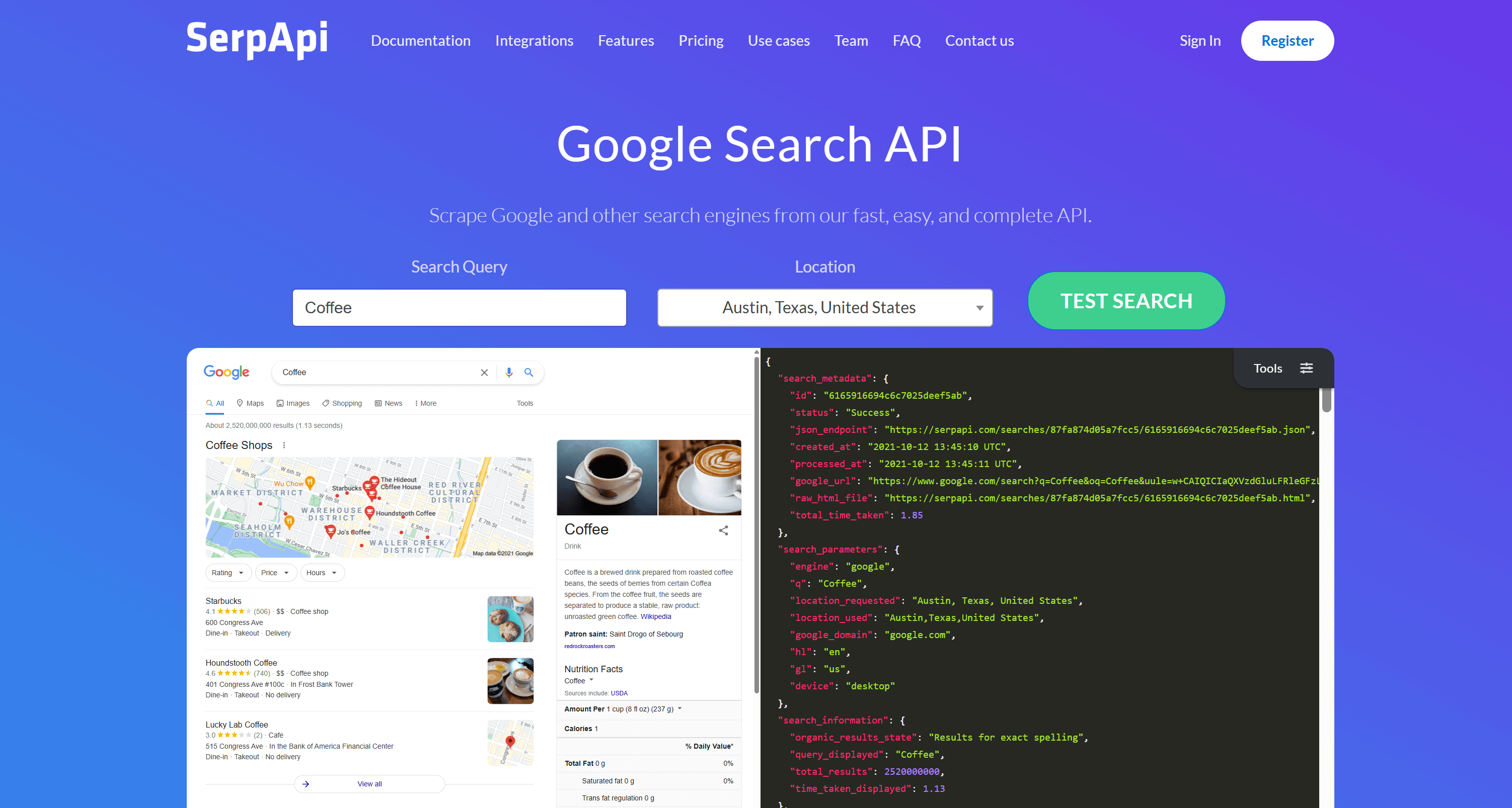 SerpApi's Google Search API