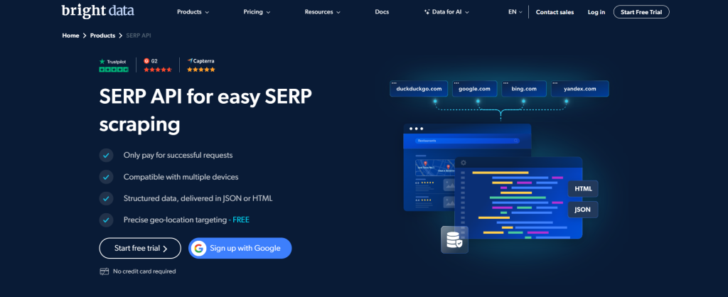 API de SERP de Bright Data