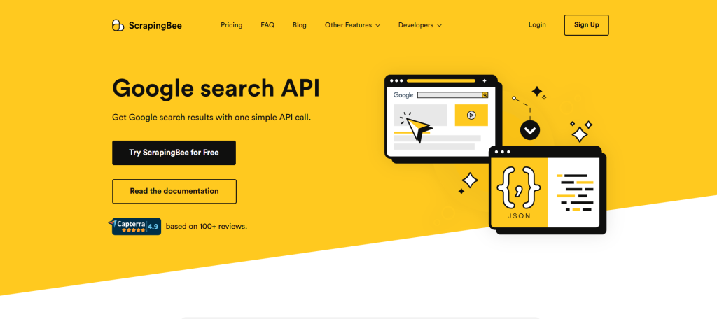 API de SERP de ScrapingBee