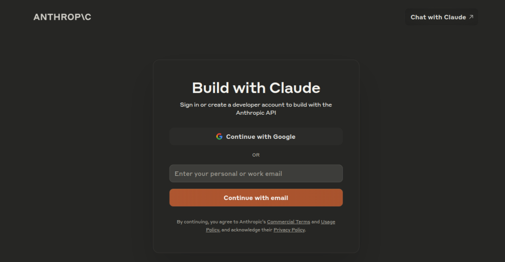 Anthropische Registrierung
