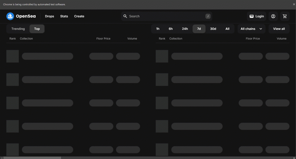 Die kontrollierte Seite kann ewig laden