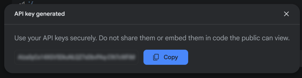 Ihr neuer Gemini-API-Schlüssel