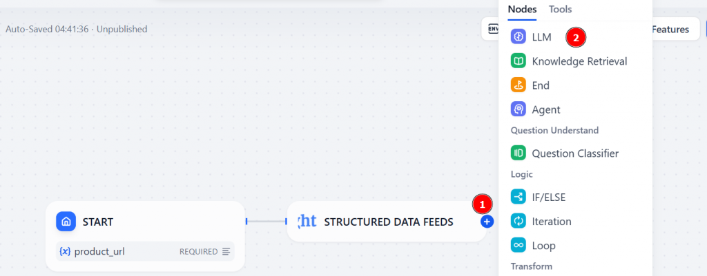 Adição de um nó LLM