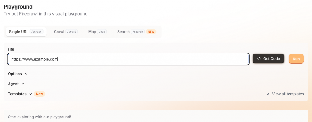 Firecrawl Beispielanwendung