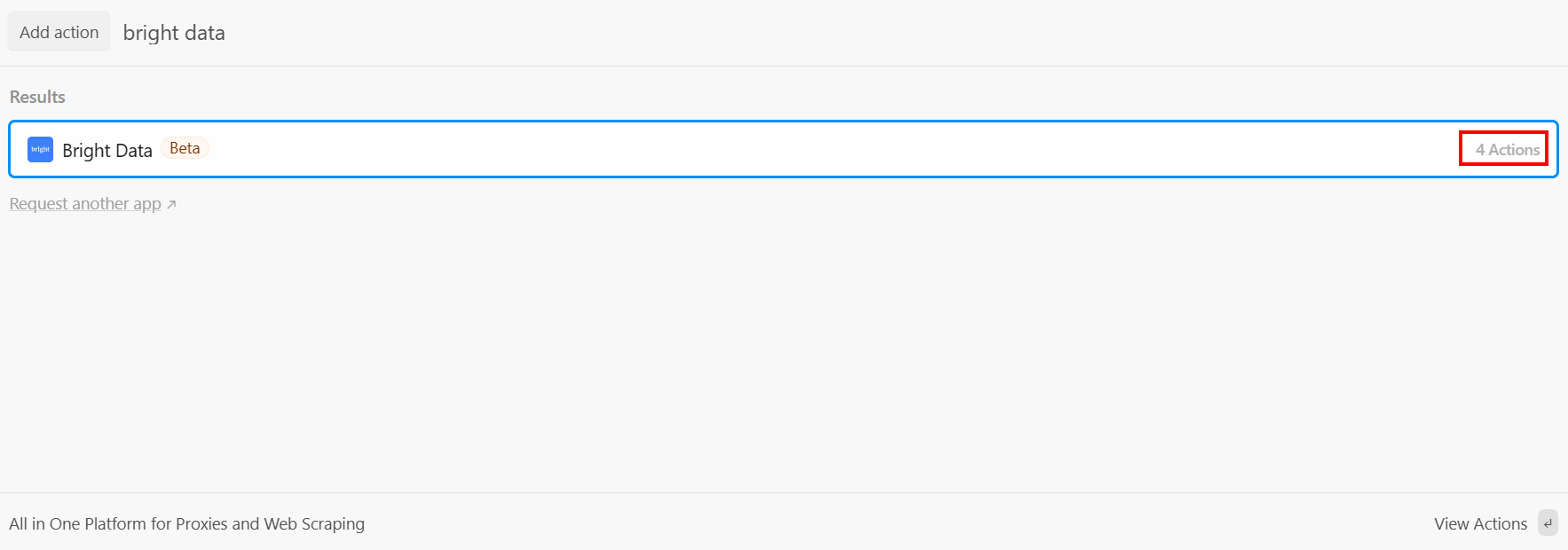 The Bright Data actions