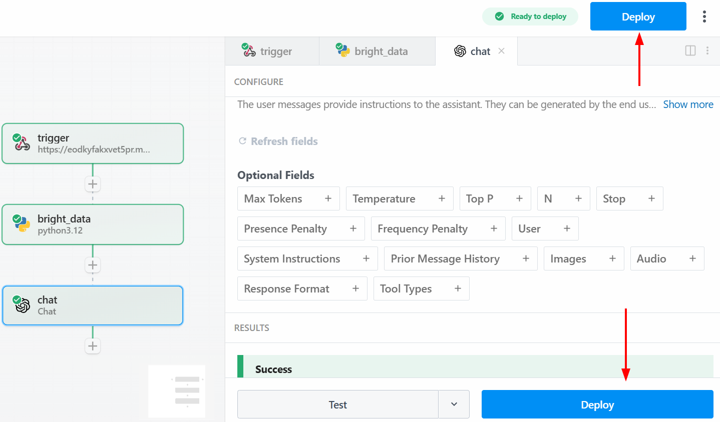 Deploy the workflow