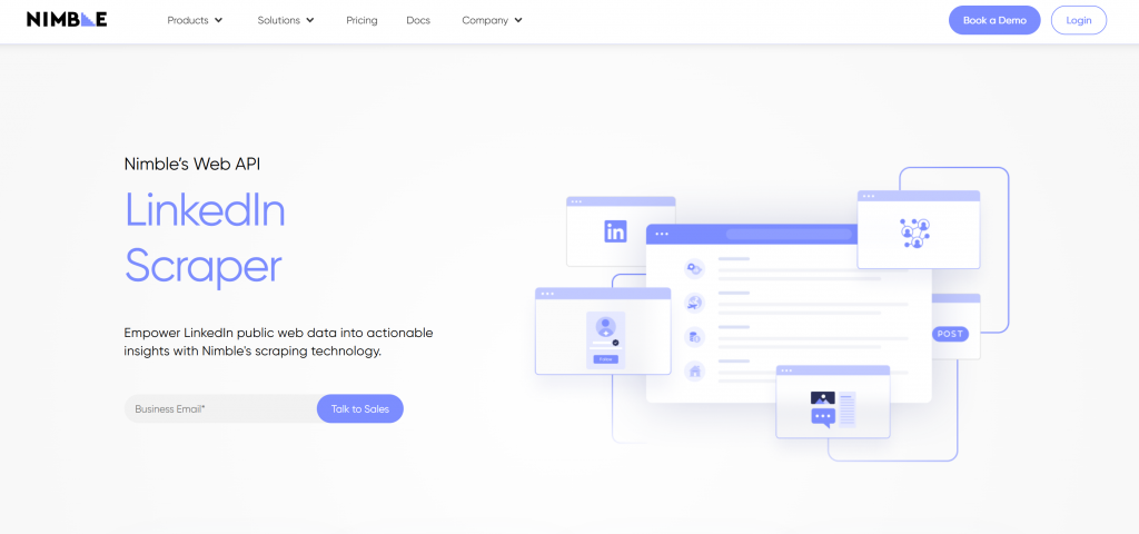 NimbleのLinkedInスクレイパー