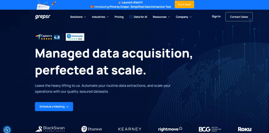 Página principal de Grepsr