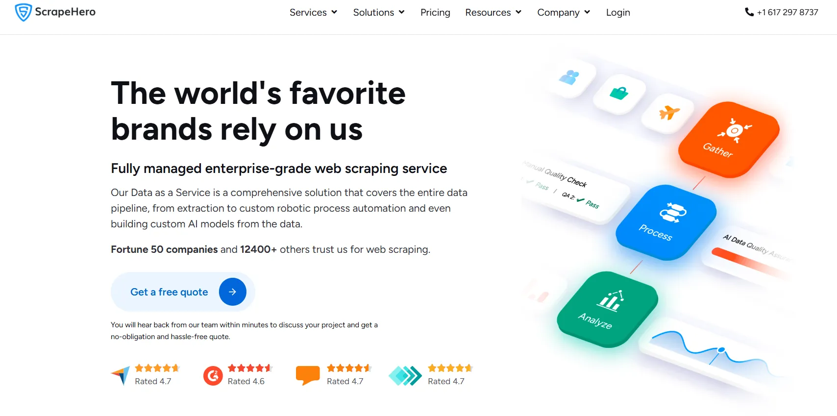 ScrapeHero's main page