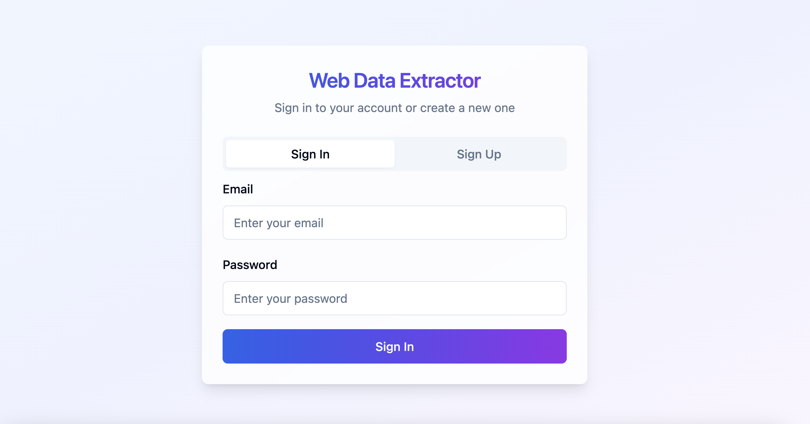 web-data-extractor-signin-form