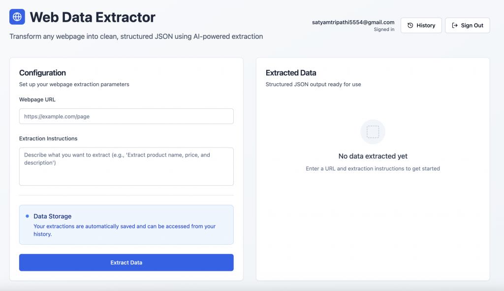 web-data-extractor-main-dashboard