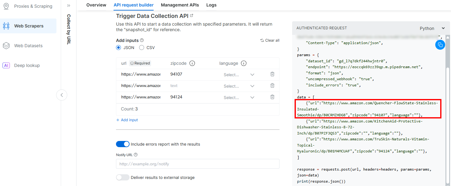 The need for the data formatting