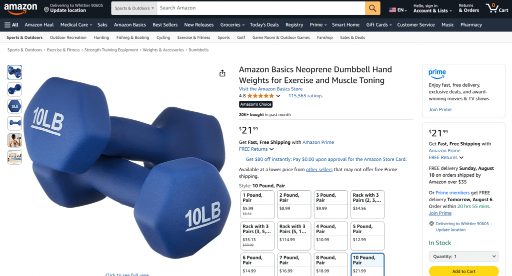 El producto de Amazon mencionado en el aviso