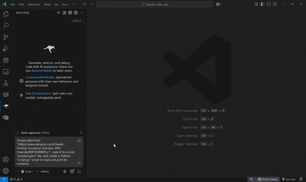 Prompt execution in Roo Code