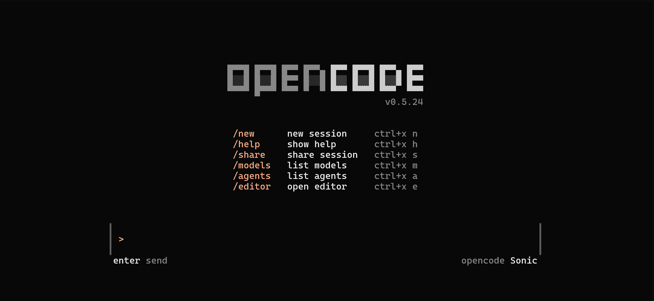 The opencode TUI