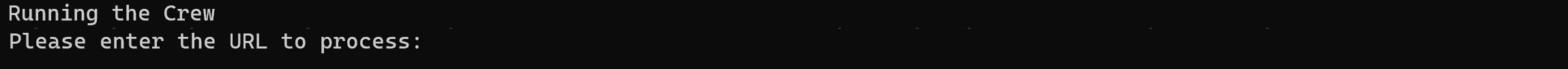 The URL prompt from the AI application