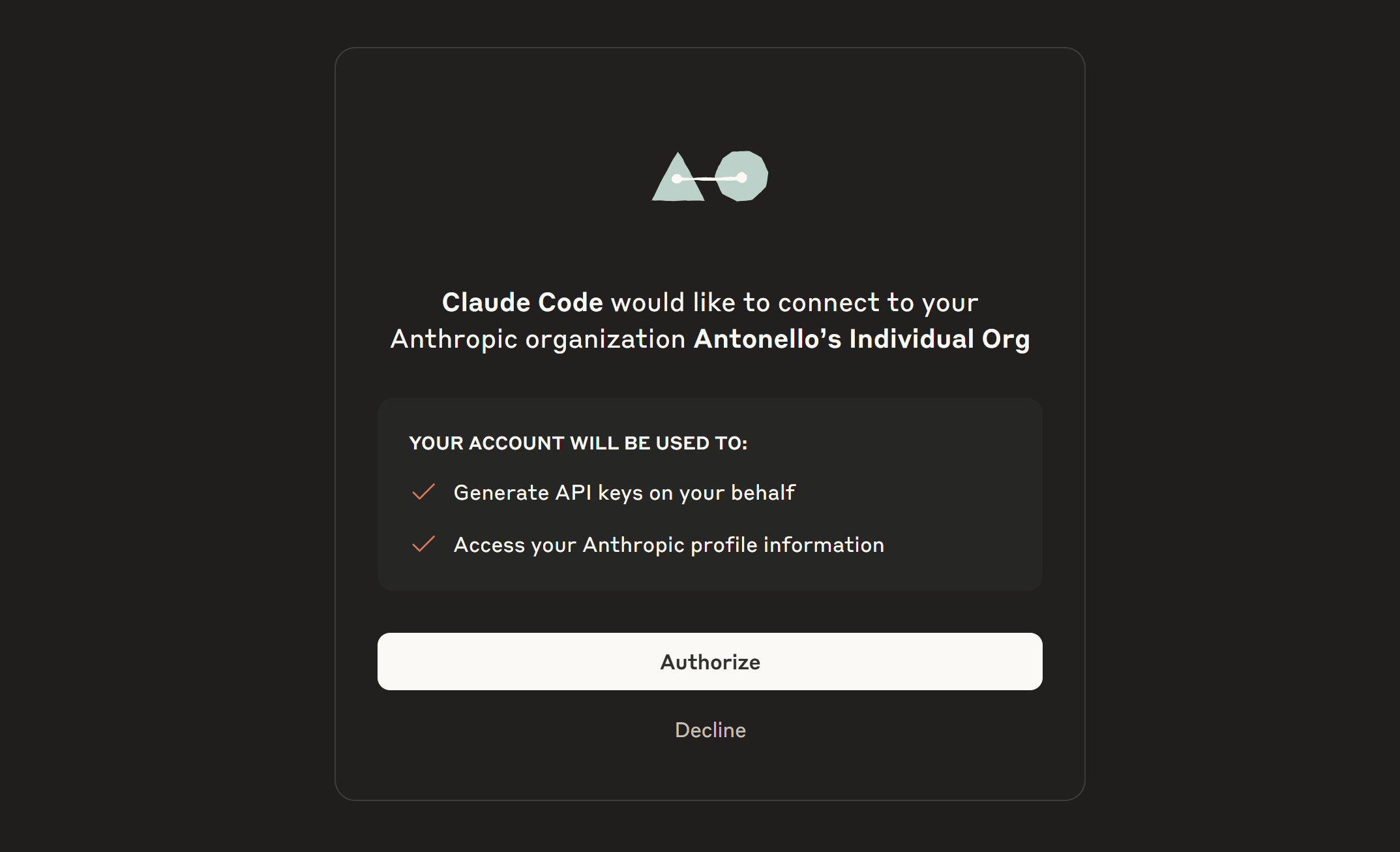 Authorizing Claude Code in your Anthropic Console account