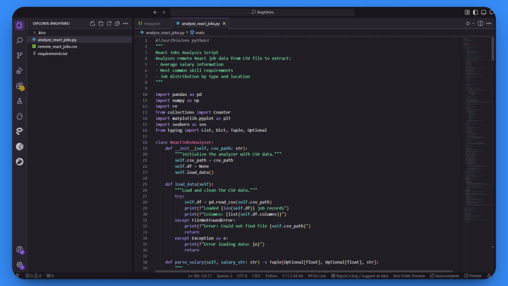 The two files in the project directory