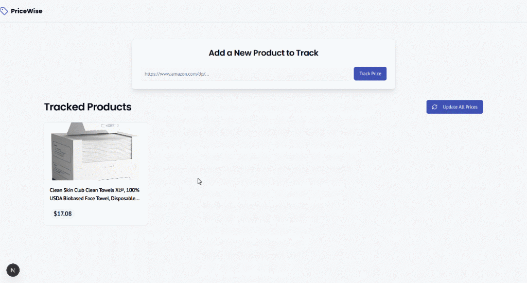 Visiting the product page