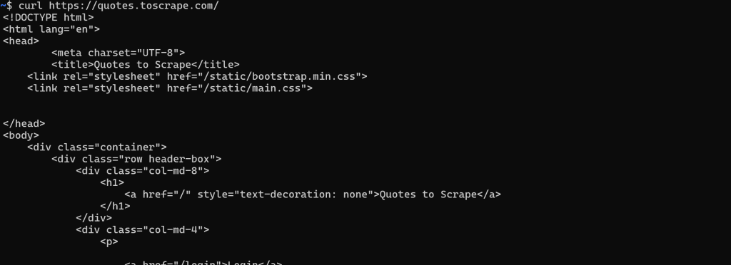 Performing an HTTP GET request in cURL