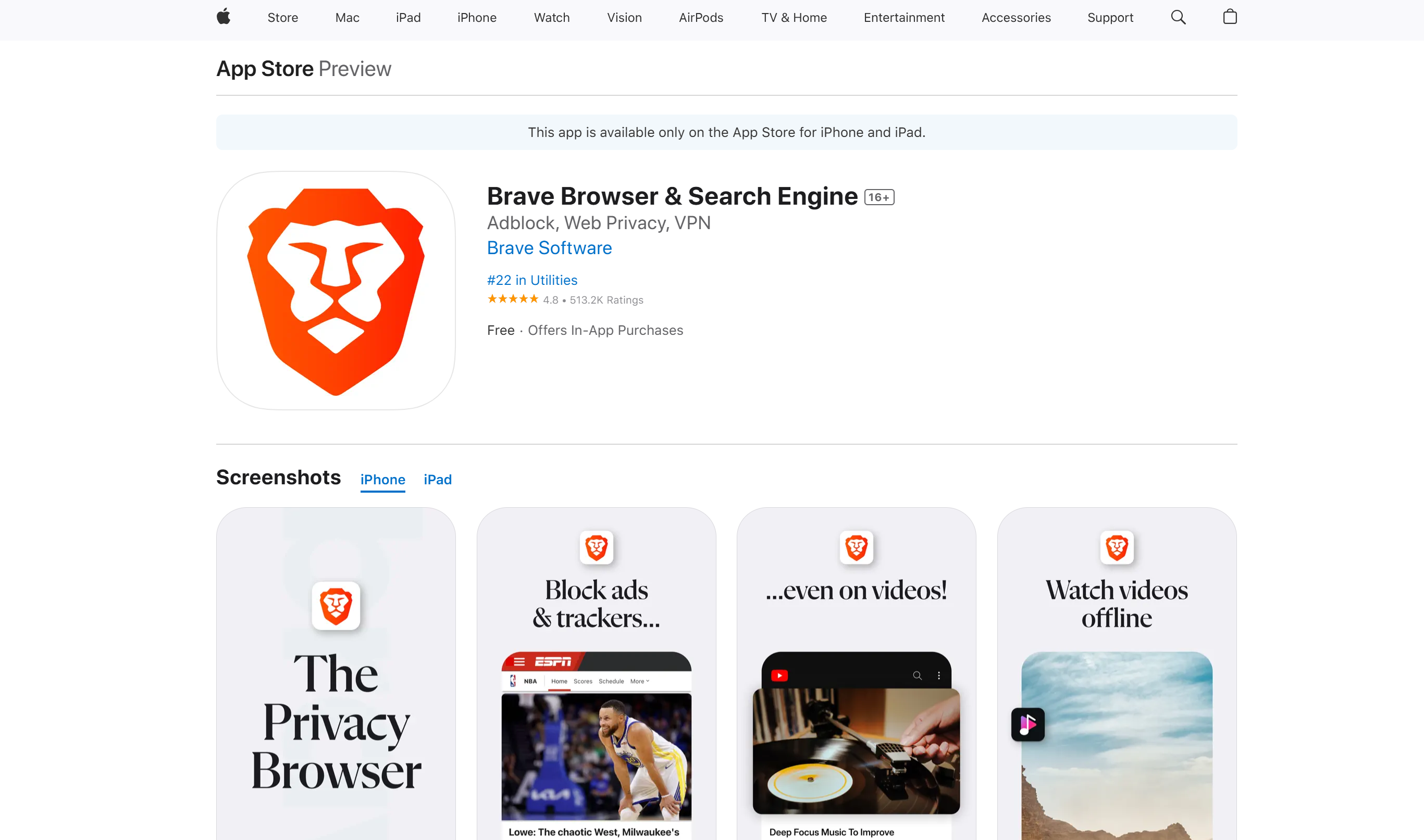 The target page