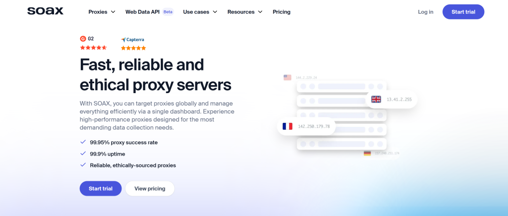 SOAX's proxy services