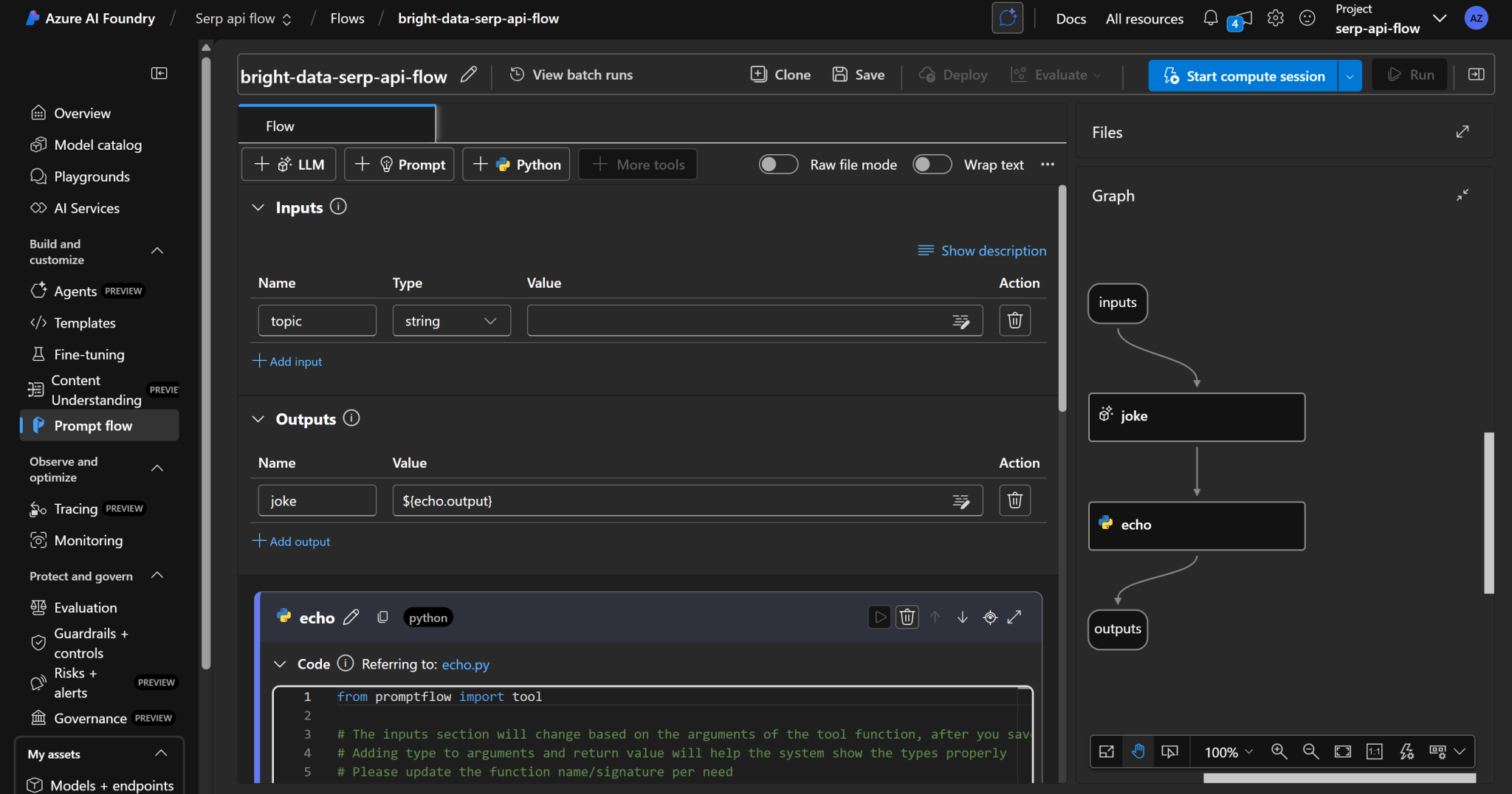 How to Use Bright Data’s SERP API in Azure AI Foundry