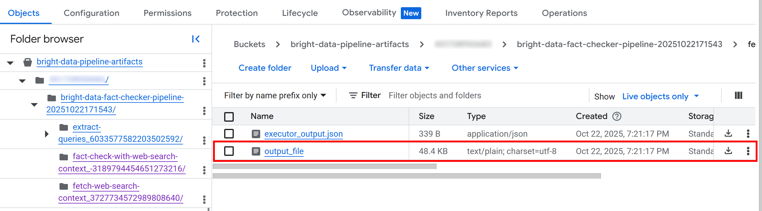 The file containing the retrieved SERP data
