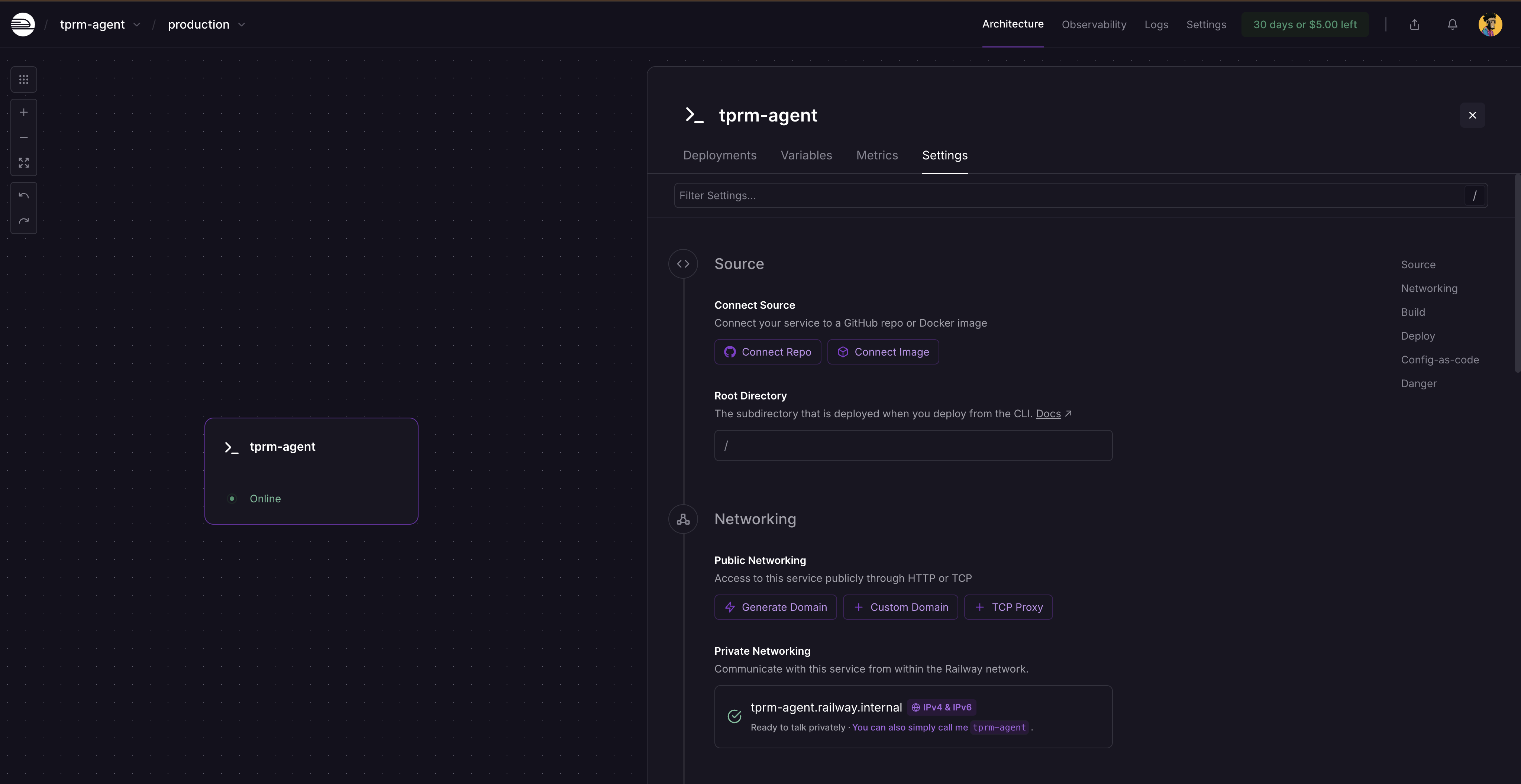 Generate domain for Railway application