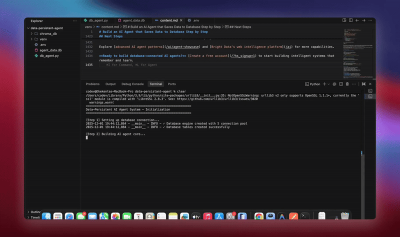 Building an AI Agent that Saves Data to Database Demo