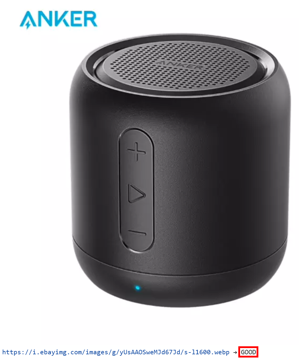 The classification result on the second image