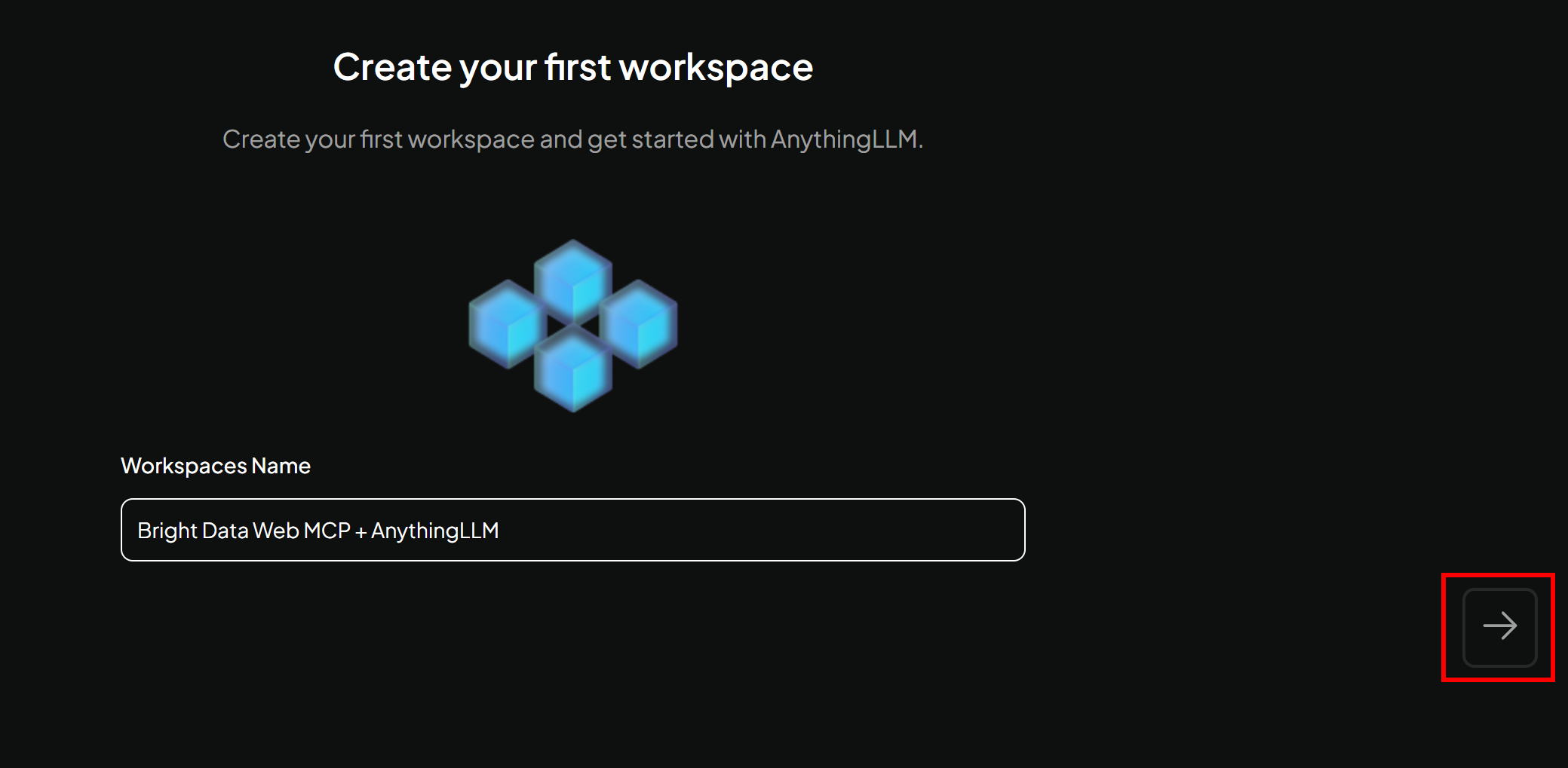 Initializing an AnythingLLM workspace
