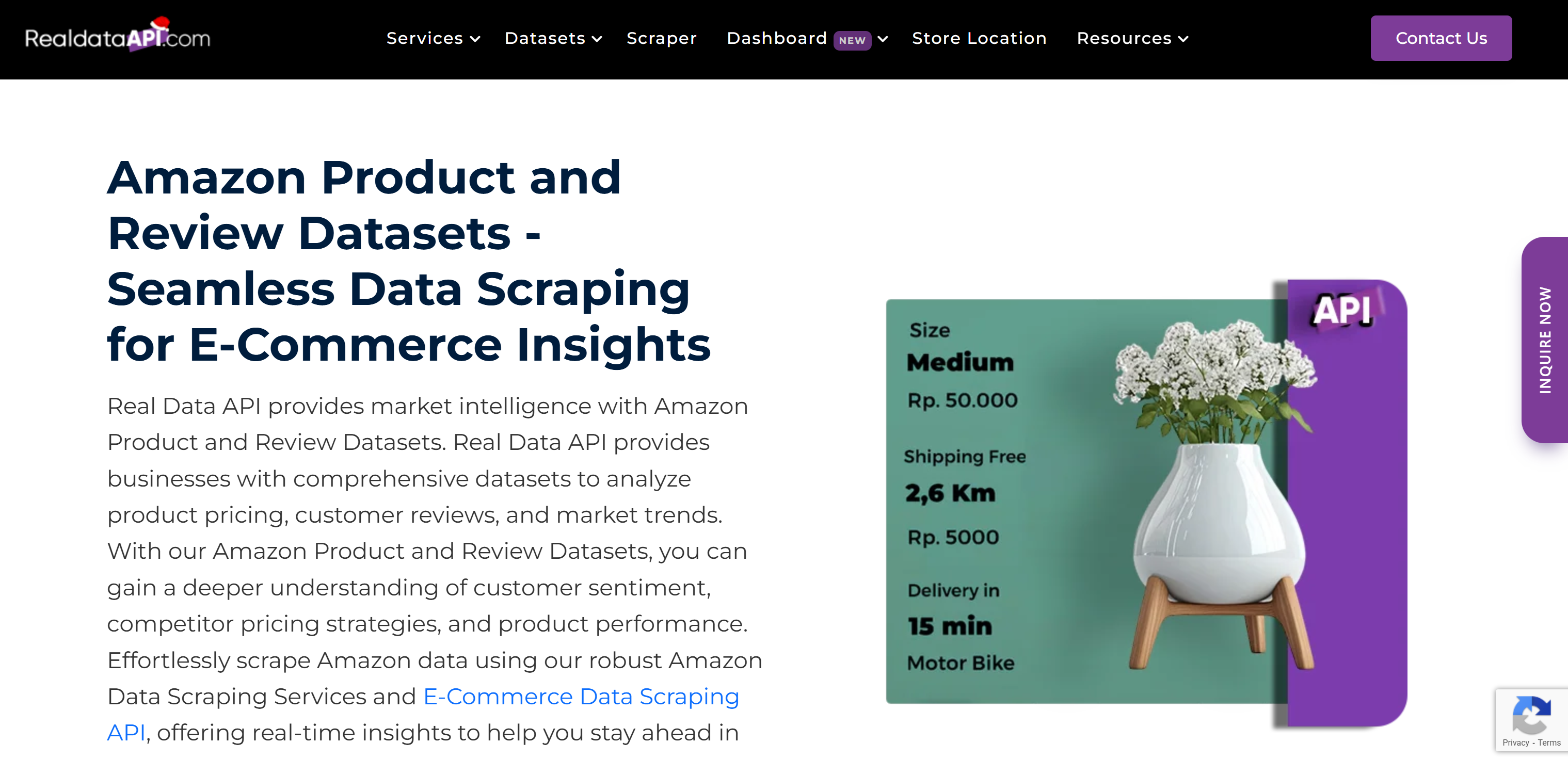 Real Data API’s Amazon product and review datasets