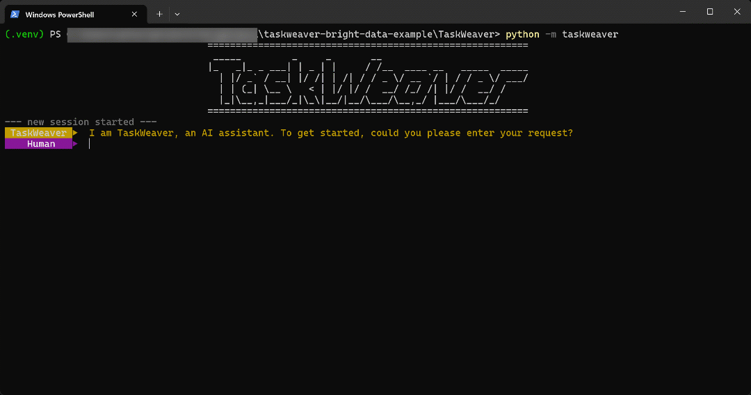 The agent run in TaskWeaver