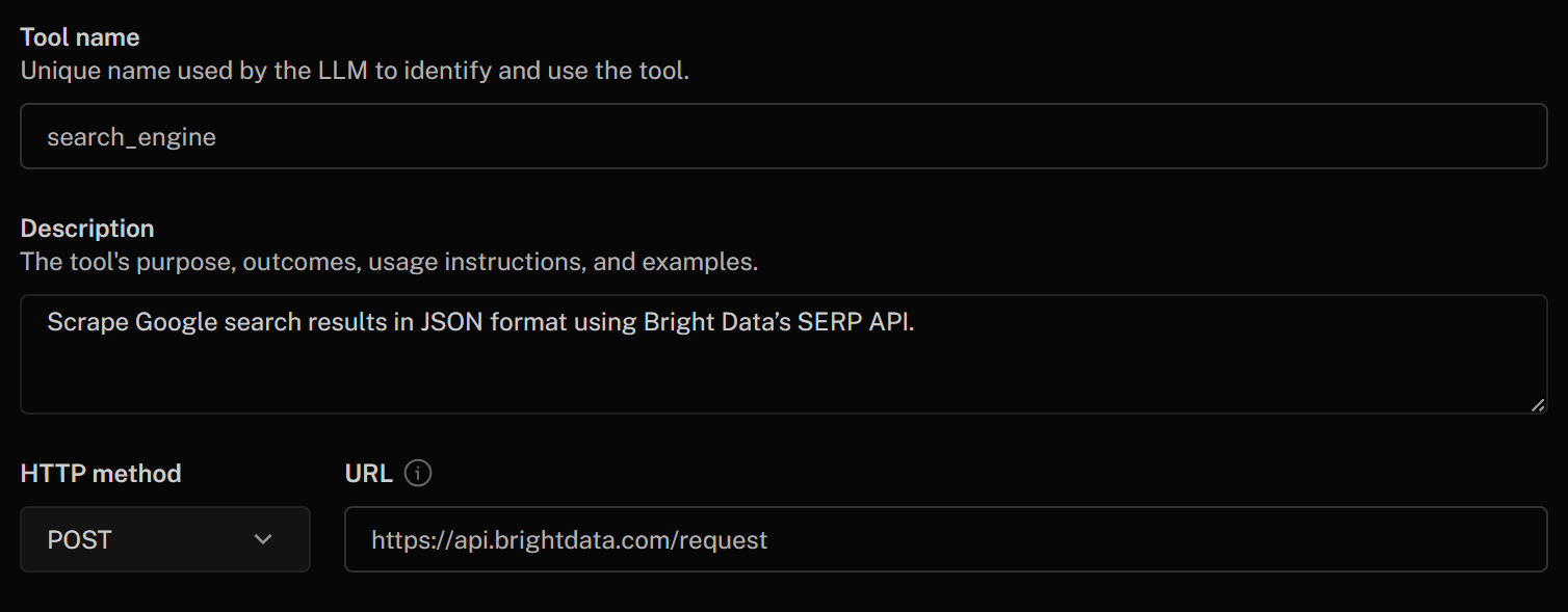 Defining the “search_engine” tool