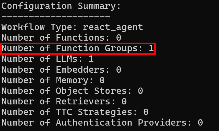 Note the configured function group
