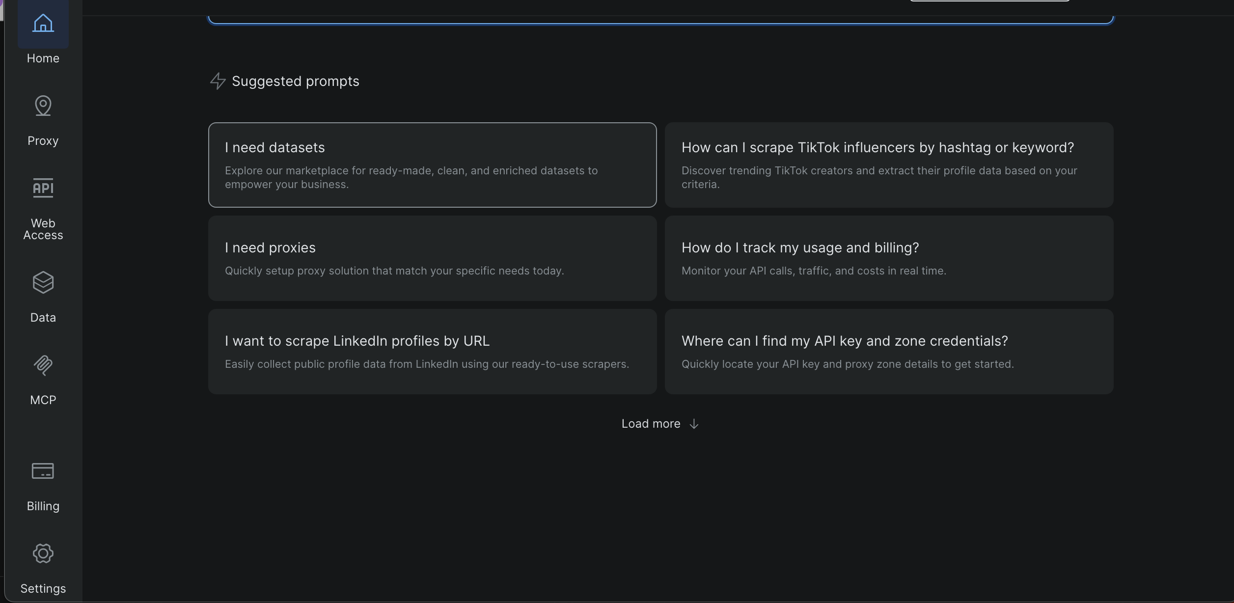 Bright Data Dashboard