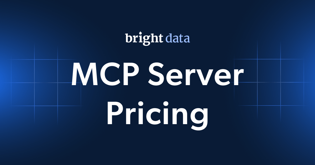 MCP Server Pricing - Bright Data