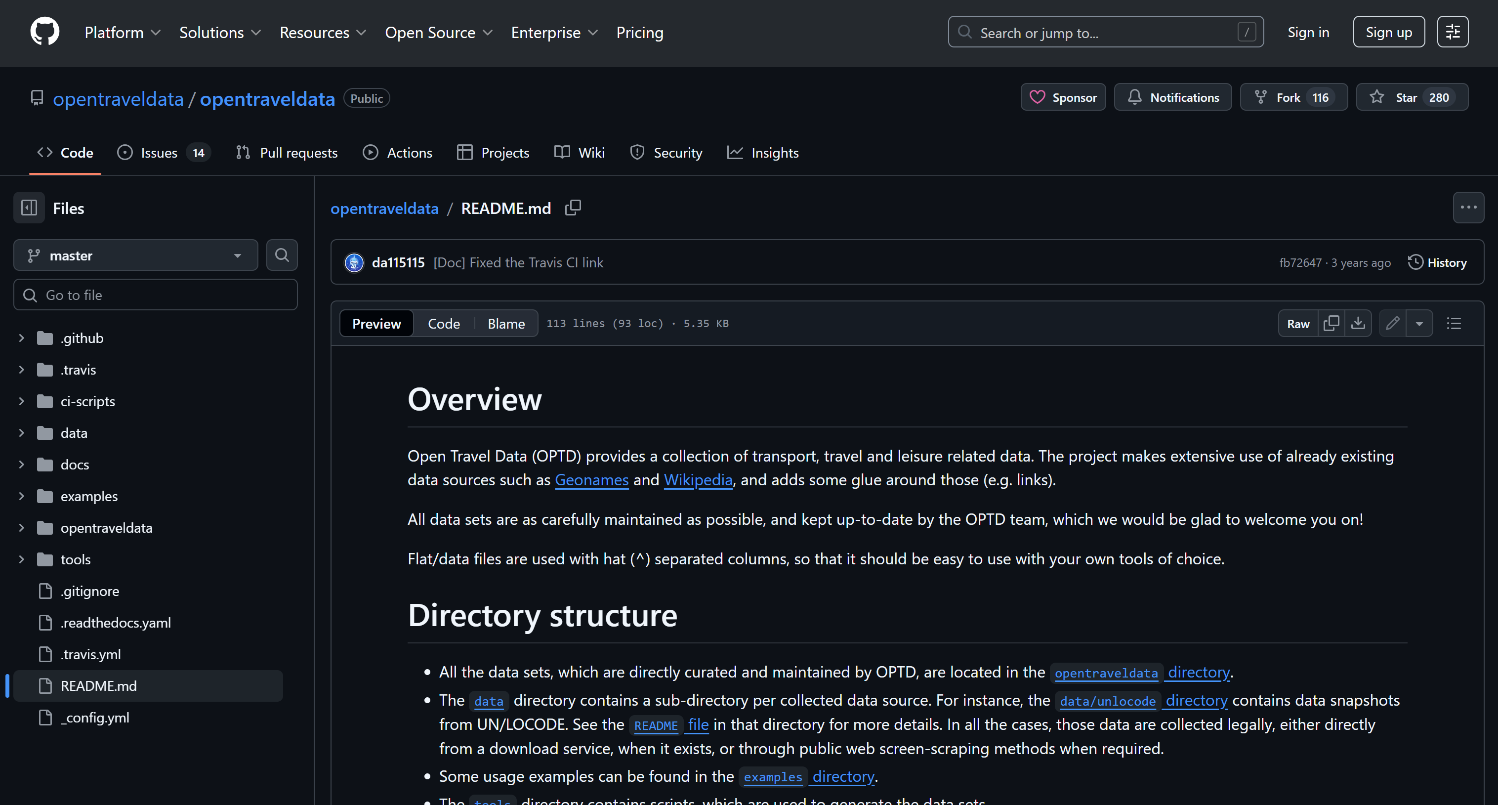 Open Travel Data's repository