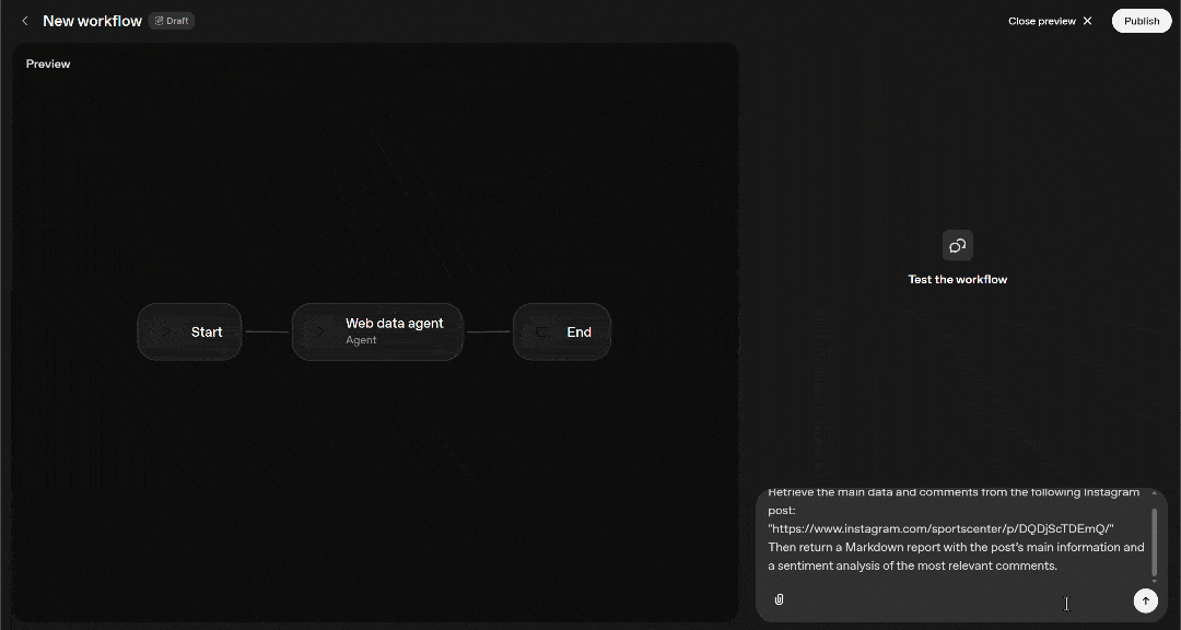 Prompt execution in OpenAI’s Agent Builder