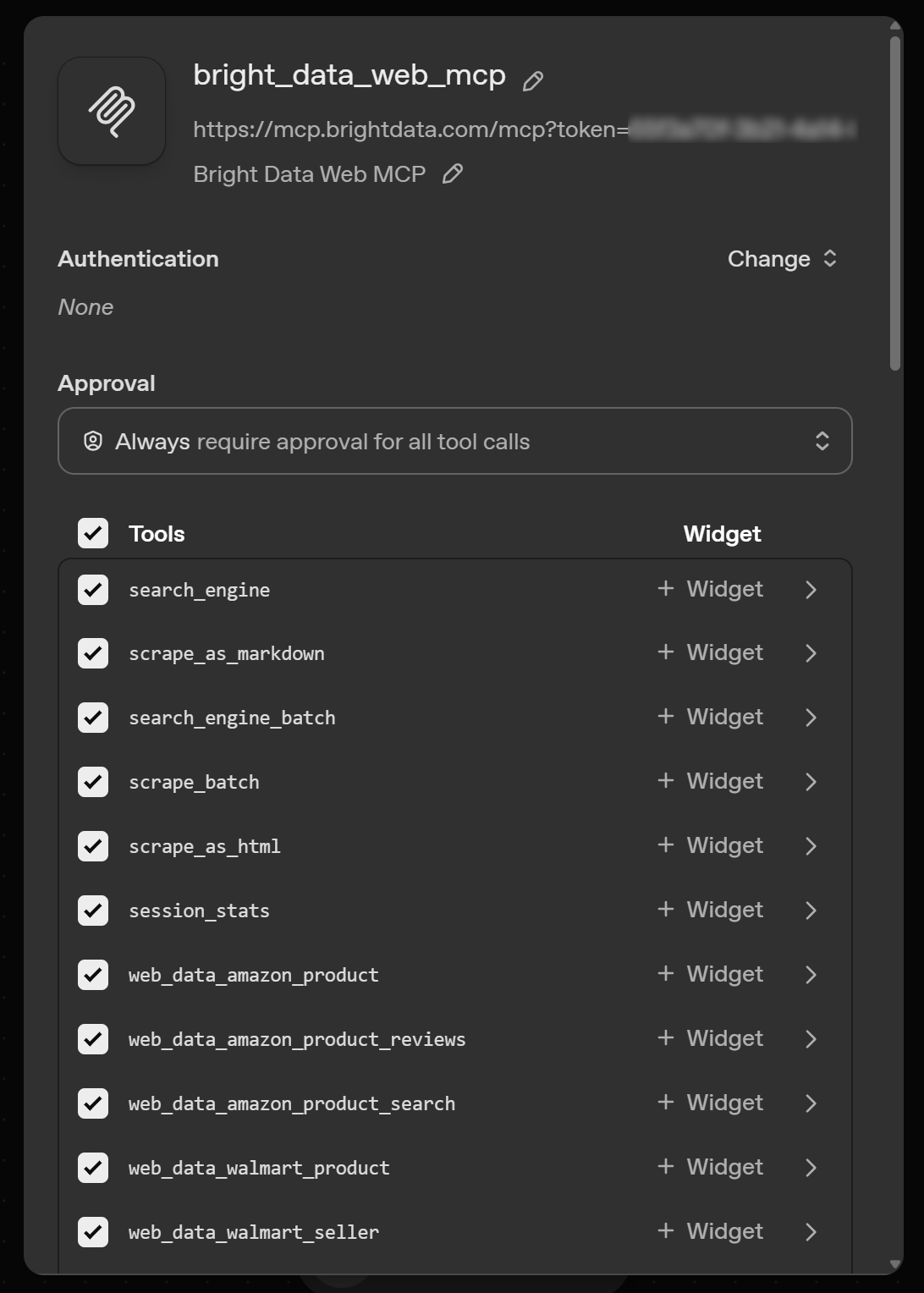 The available Bright Data Web MCP tools in Pro mode