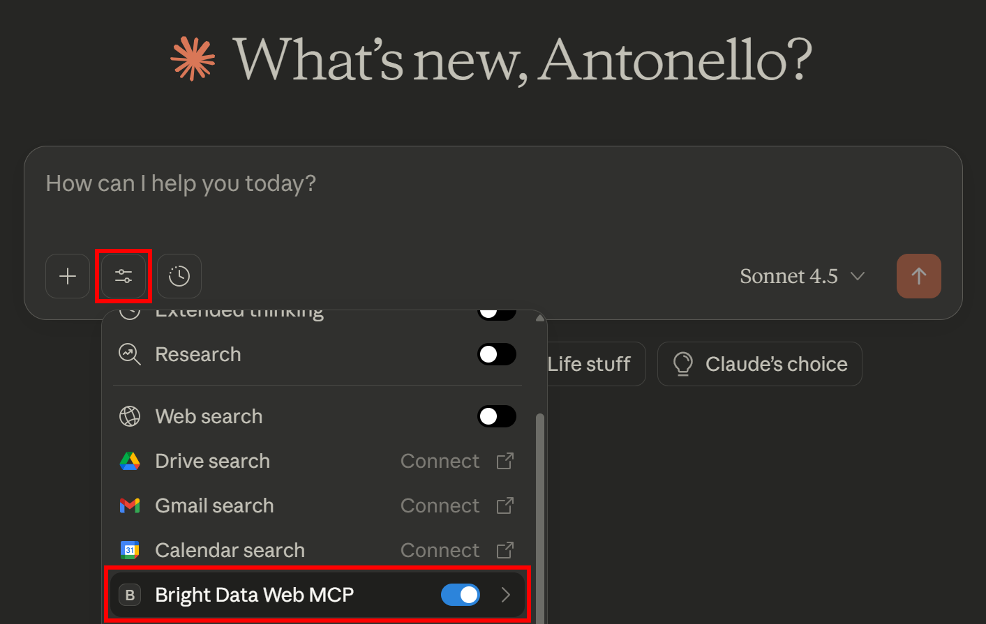 Bright Data Web MCP integration in Claude Desktop