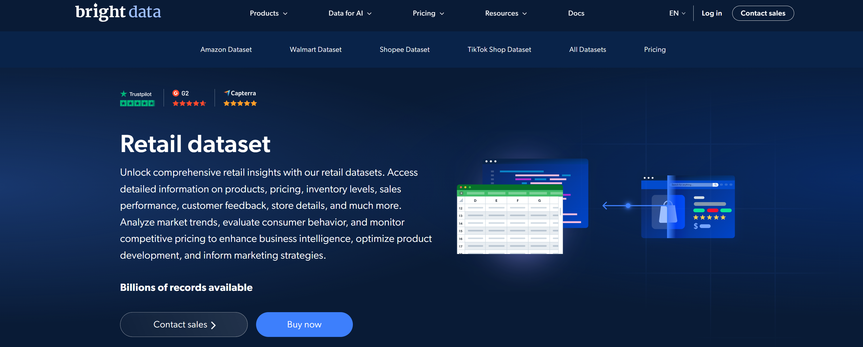 Bright Data's retail datasets